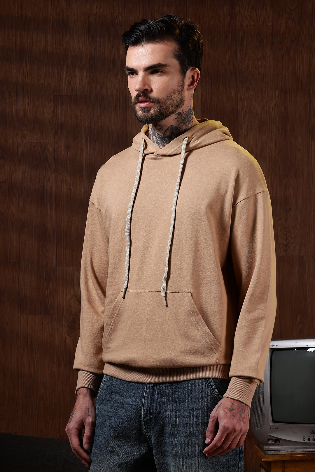 Solids: Beige Hoodie