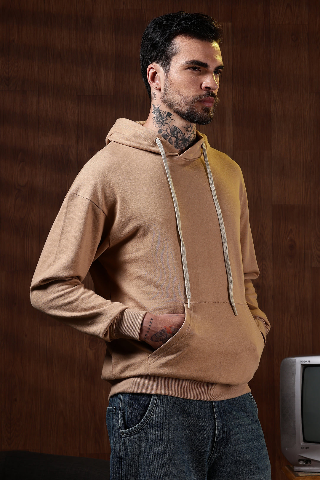 Solids: Beige Hoodie