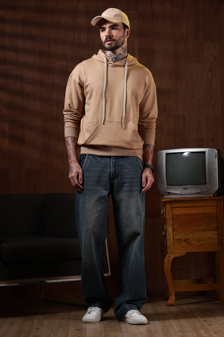Solids: Beige Hoodie