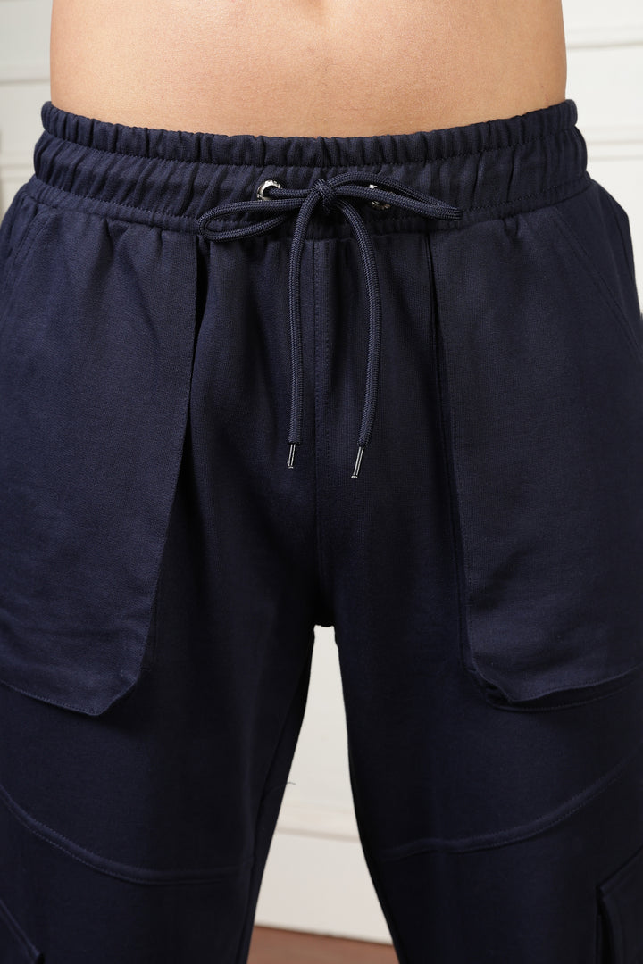 Navy Blue Regular Fit Joggers