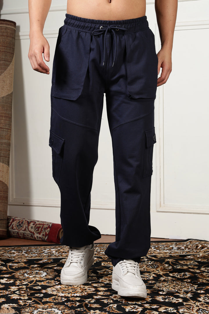 Navy Blue Regular Fit Joggers