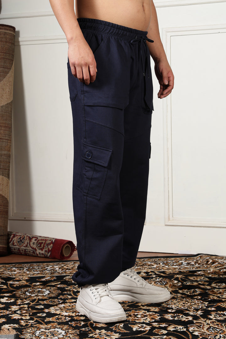 Navy Blue Regular Fit Joggers