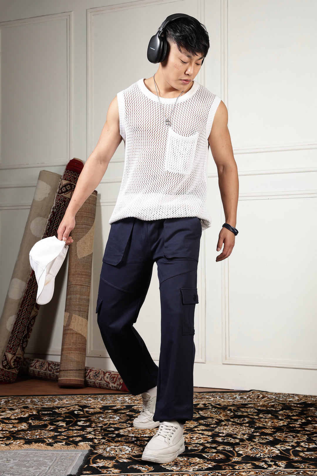 Navy Blue Regular Fit Joggers