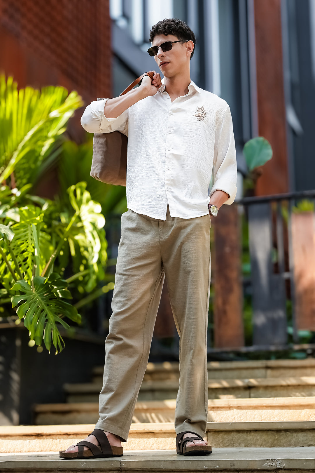 Avians Embroidery : Textured Fabric Shirt
