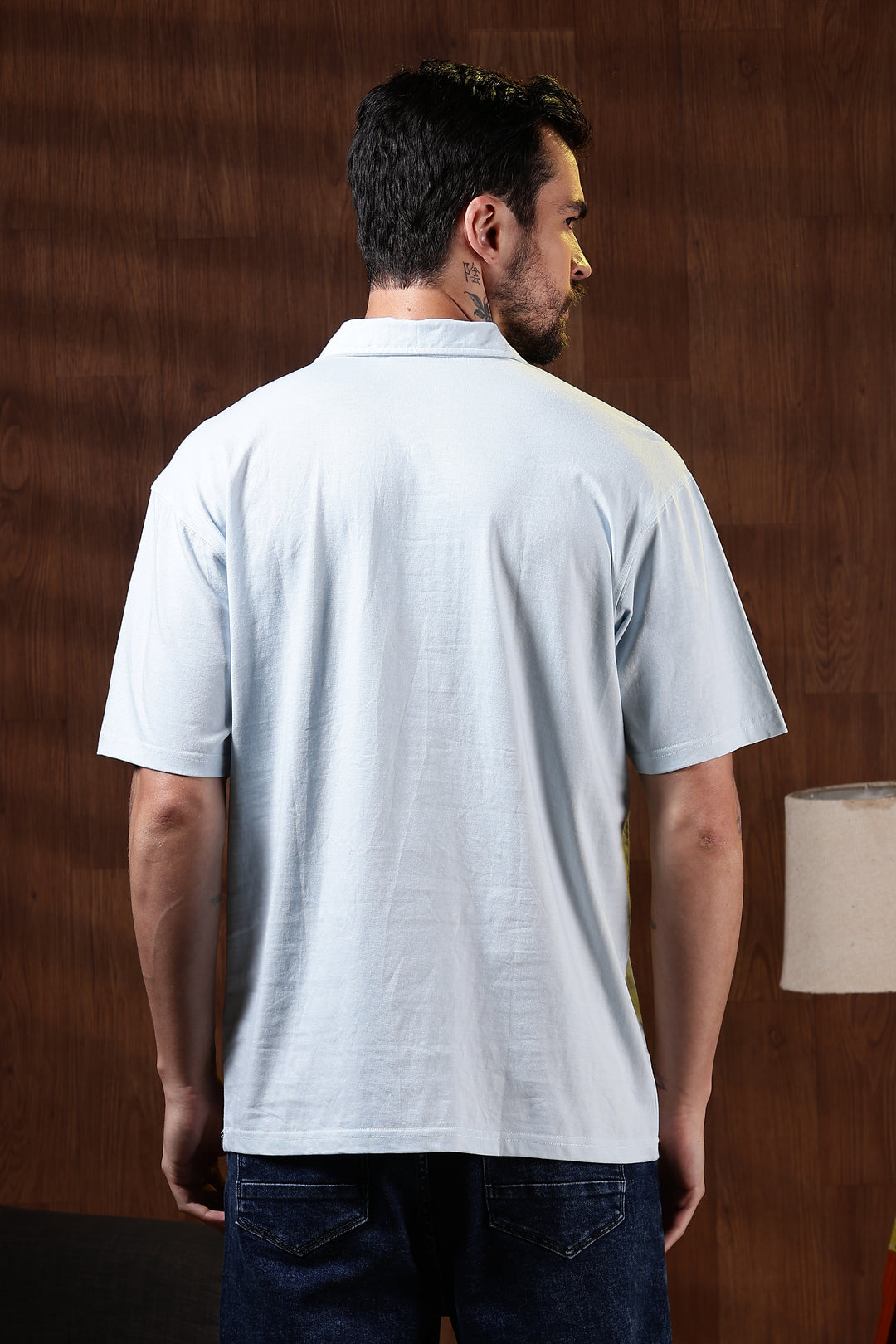 Race: Dyed Blue Oversized Polo