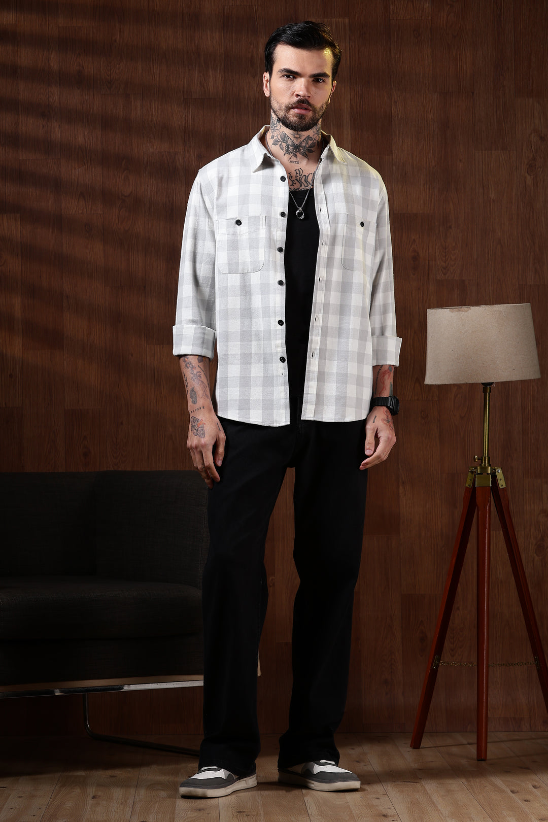 Flannel: White Shirt