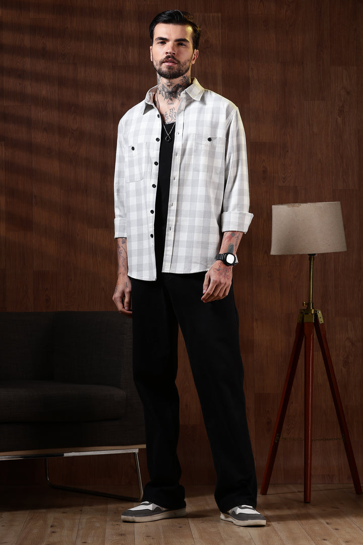 Flannel: White Shirt