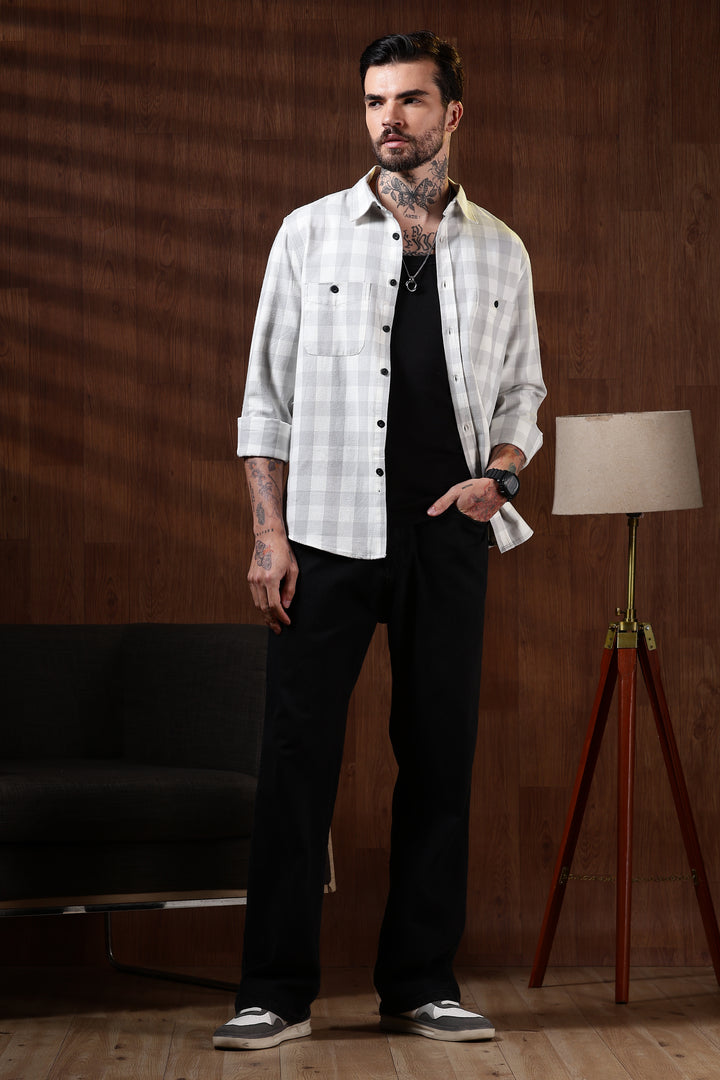 Flannel: White Shirt