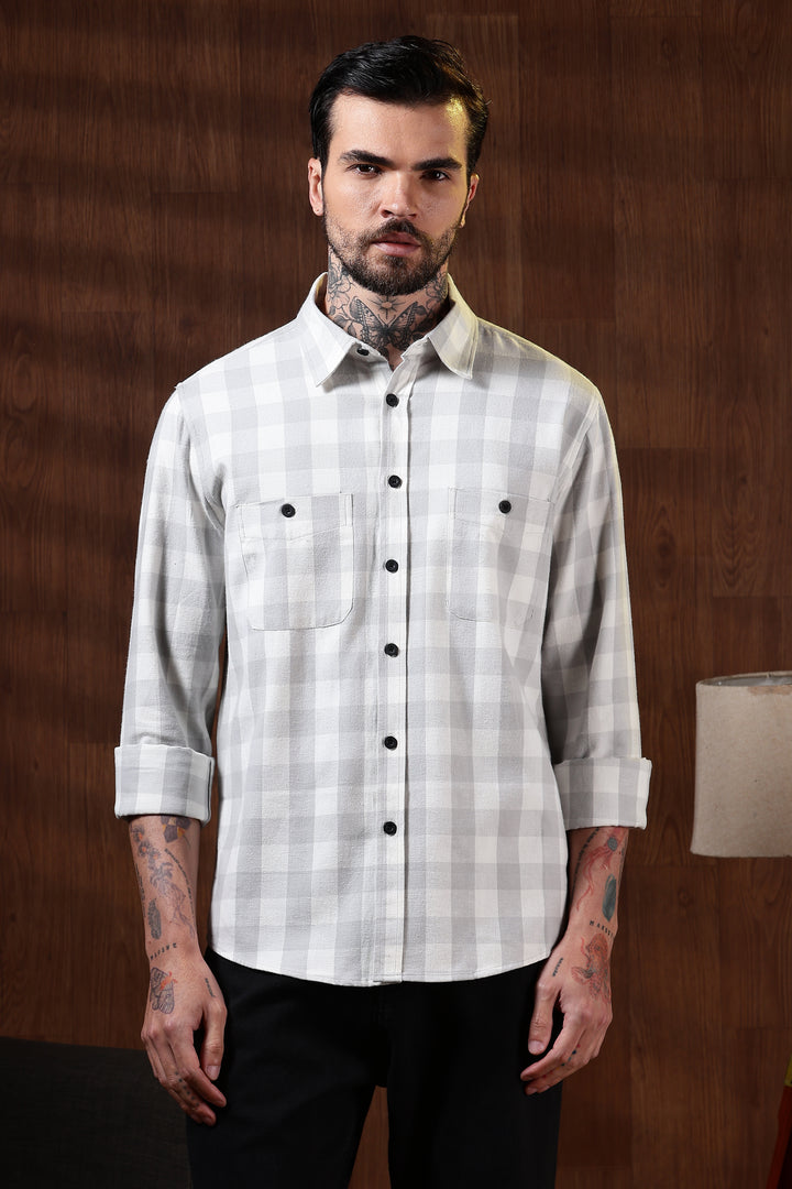 Flannel: White Shirt