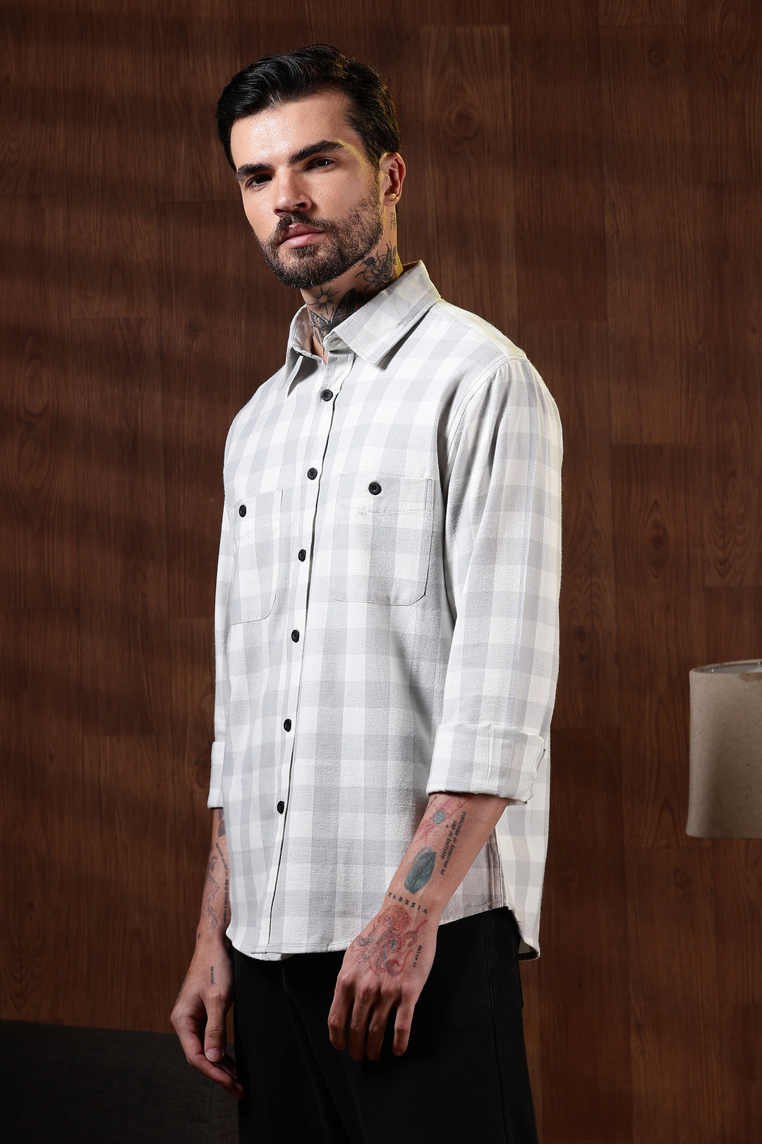 Flannel: White Shirt
