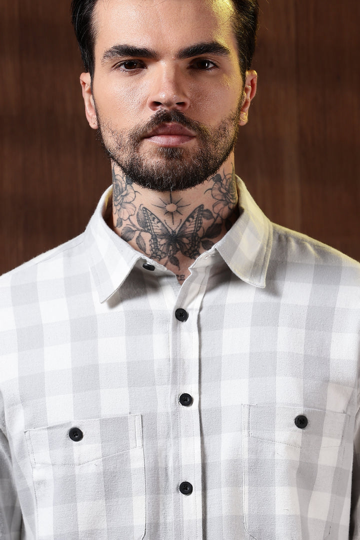 Flannel: White Shirt