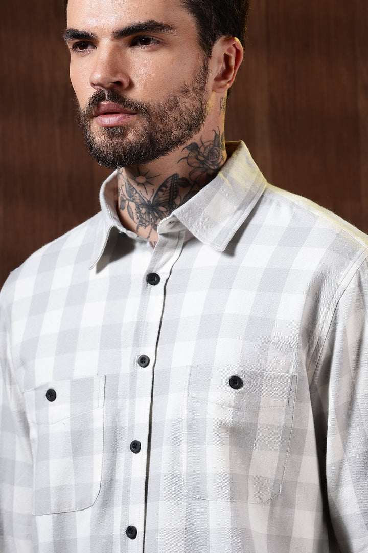Flannel: White Shirt