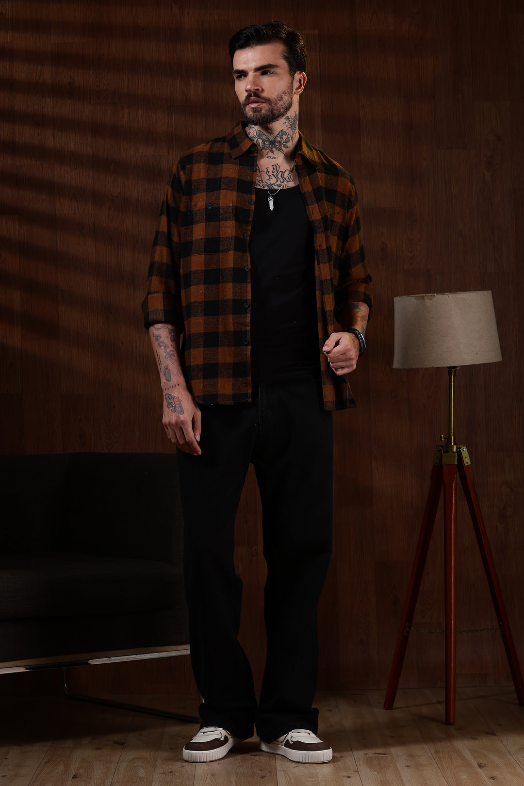 Flannel: Brown Checks Shirt