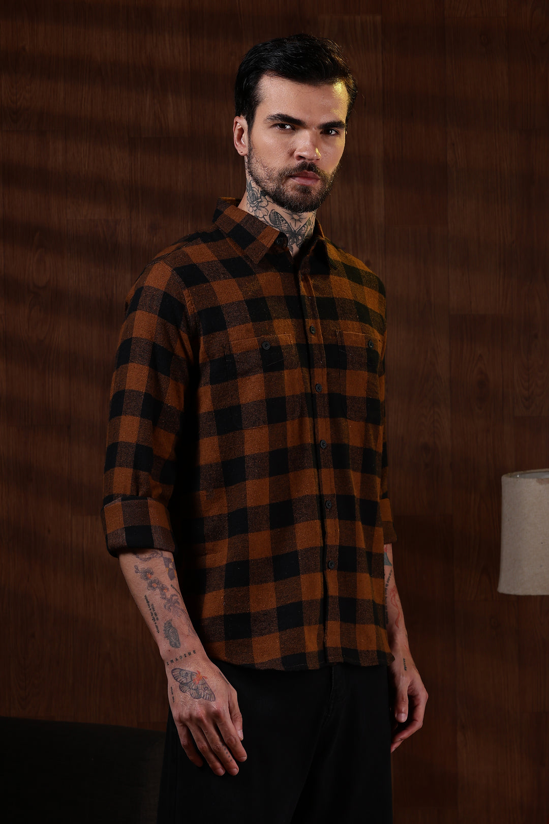 Flannel: Brown Checks Shirt