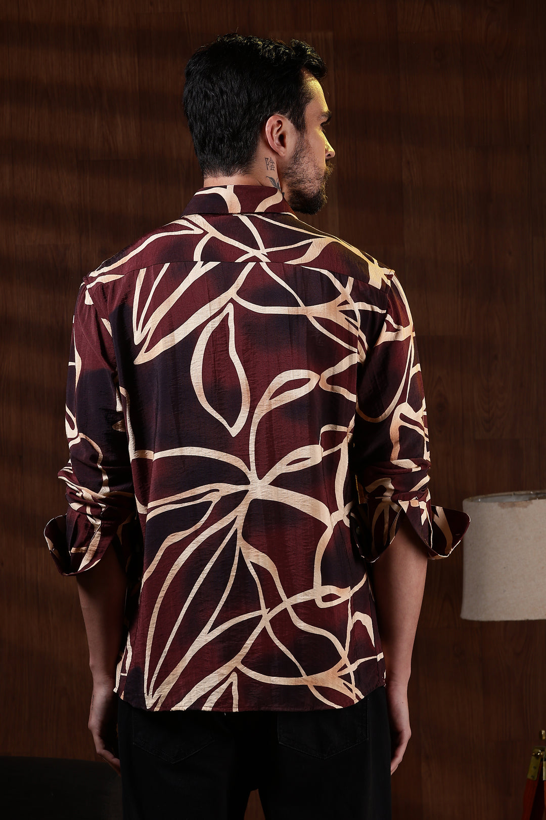 Textured Fabric: Maroon Shirt