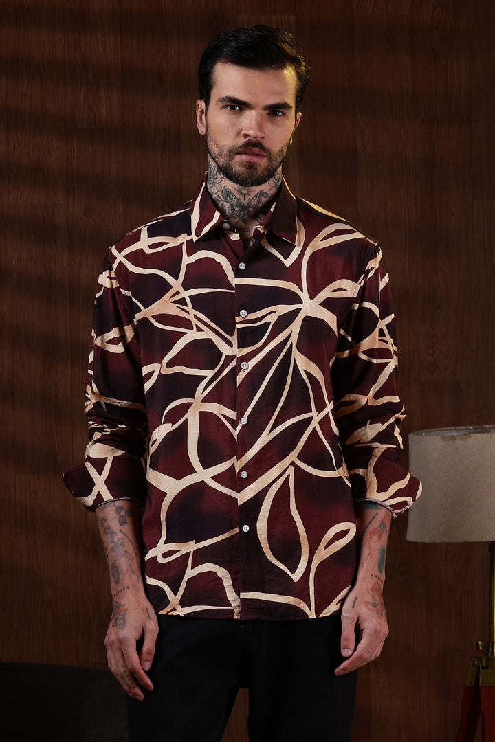 Textured Fabric: Maroon Shirt