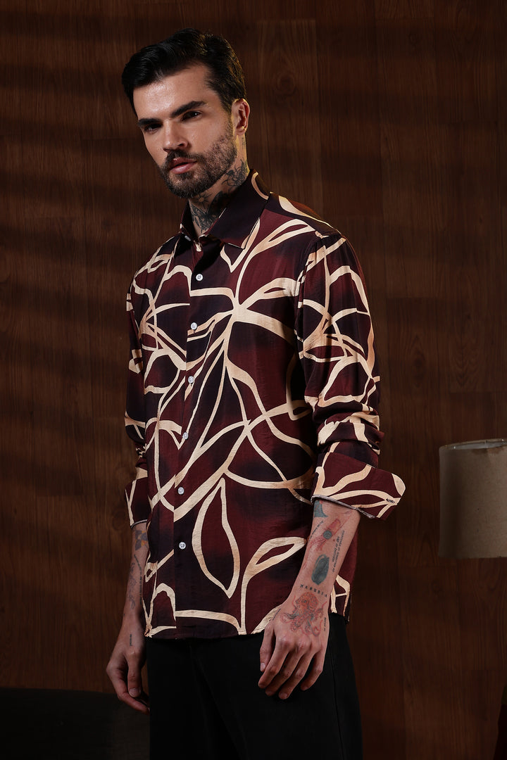 Textured Fabric: Maroon Shirt