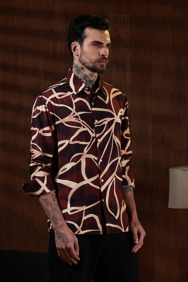 Textured Fabric: Maroon Shirt