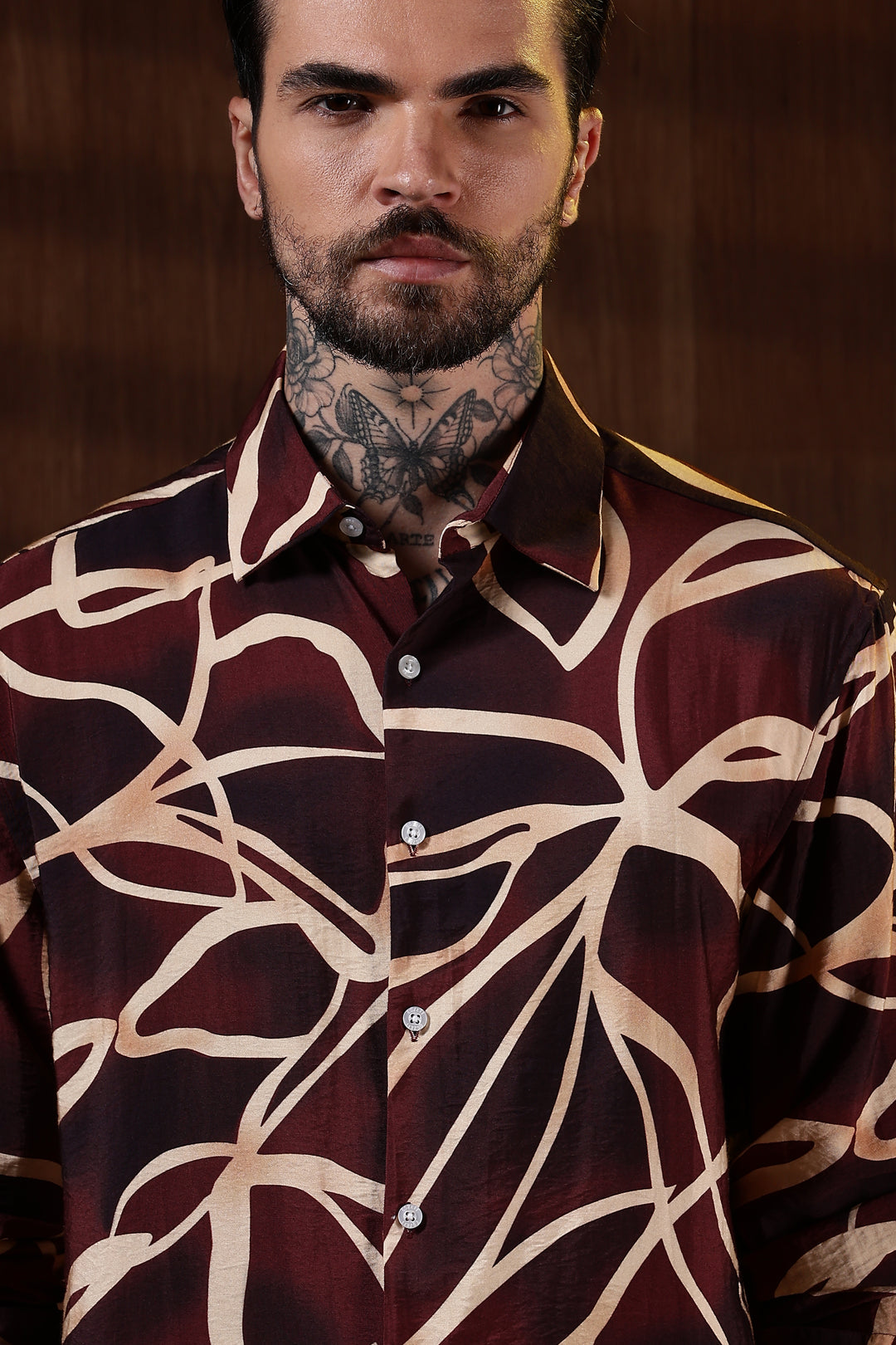 Textured Fabric: Maroon Shirt