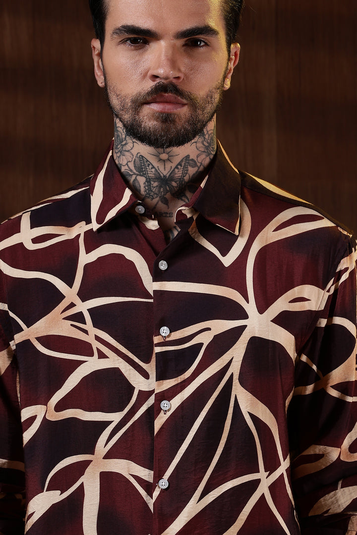 Textured Fabric: Maroon Shirt