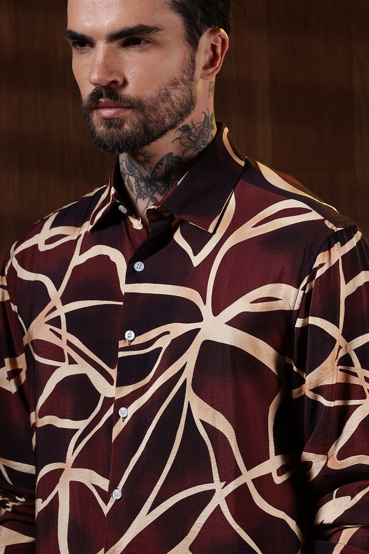 Textured Fabric: Maroon Shirt