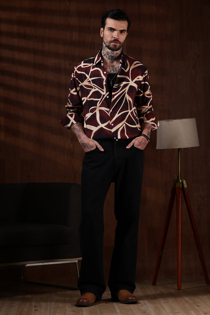 Textured Fabric: Maroon Shirt