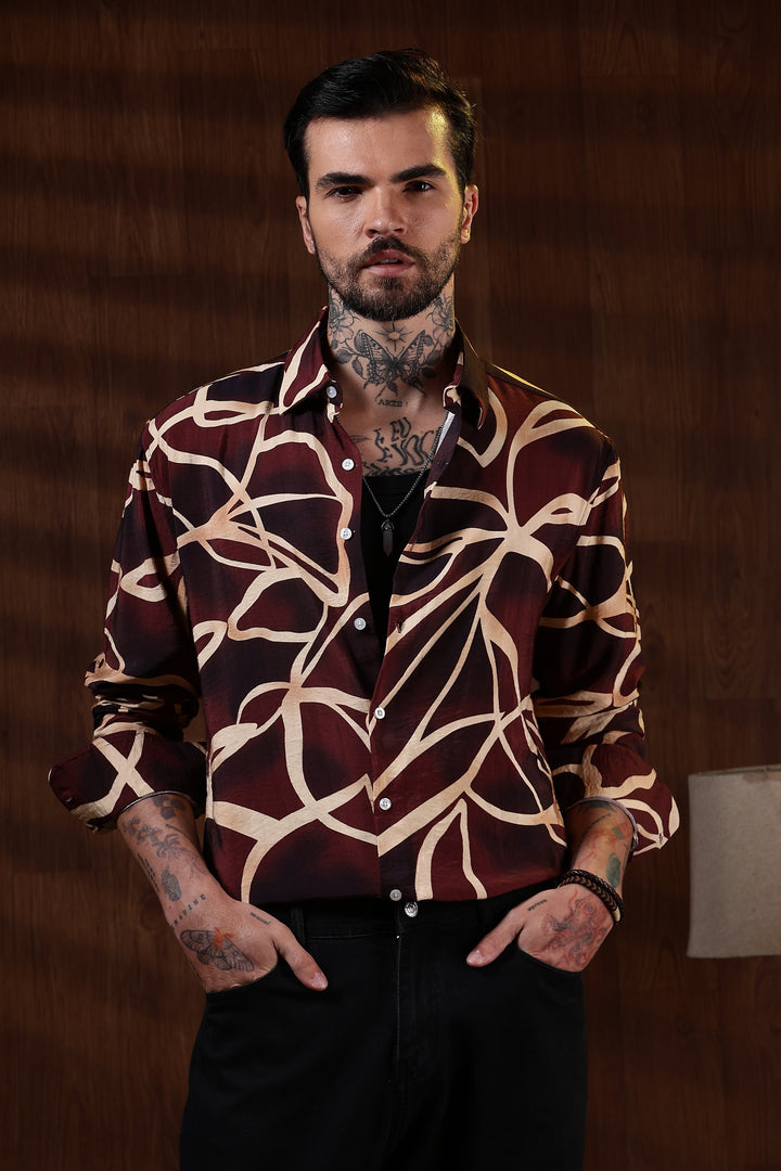 Textured Fabric: Maroon Shirt