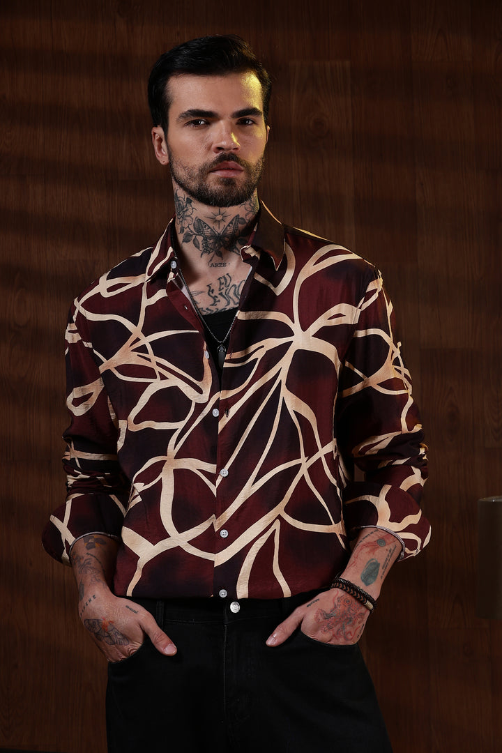 Textured Fabric: Maroon Shirt