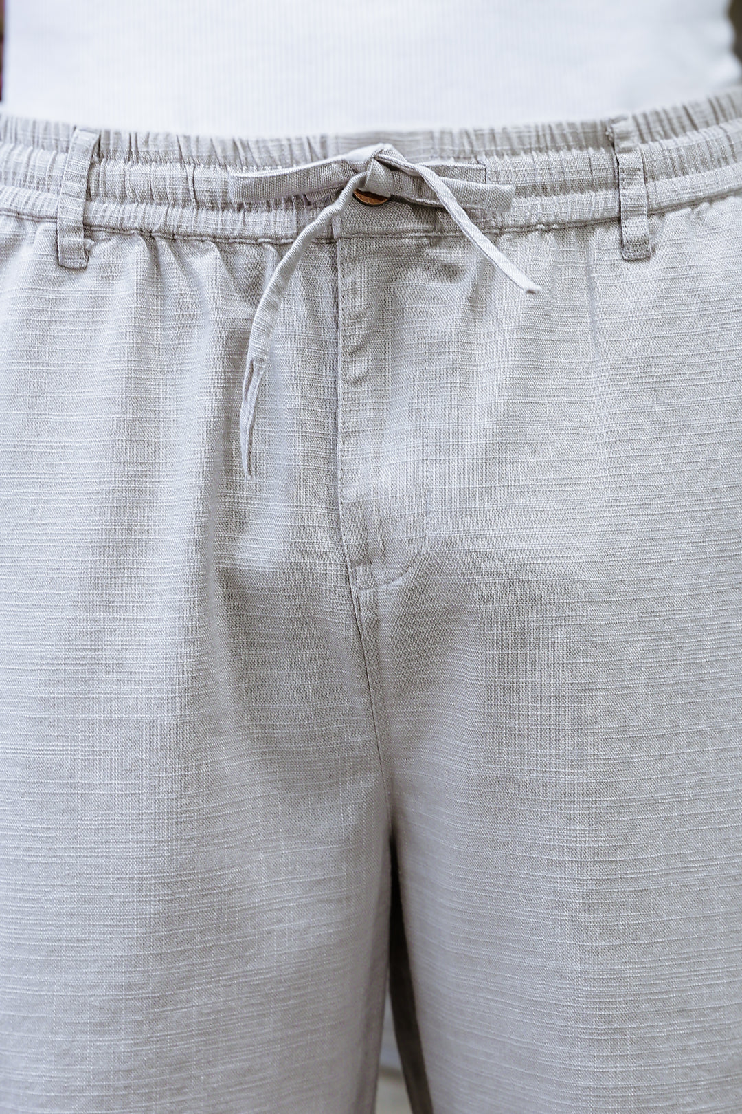 Linen : Ash Baggy Trousers