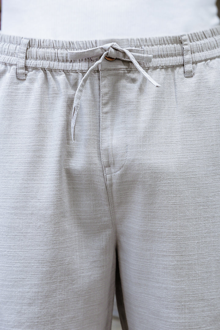 Linen : Ash Baggy Trousers