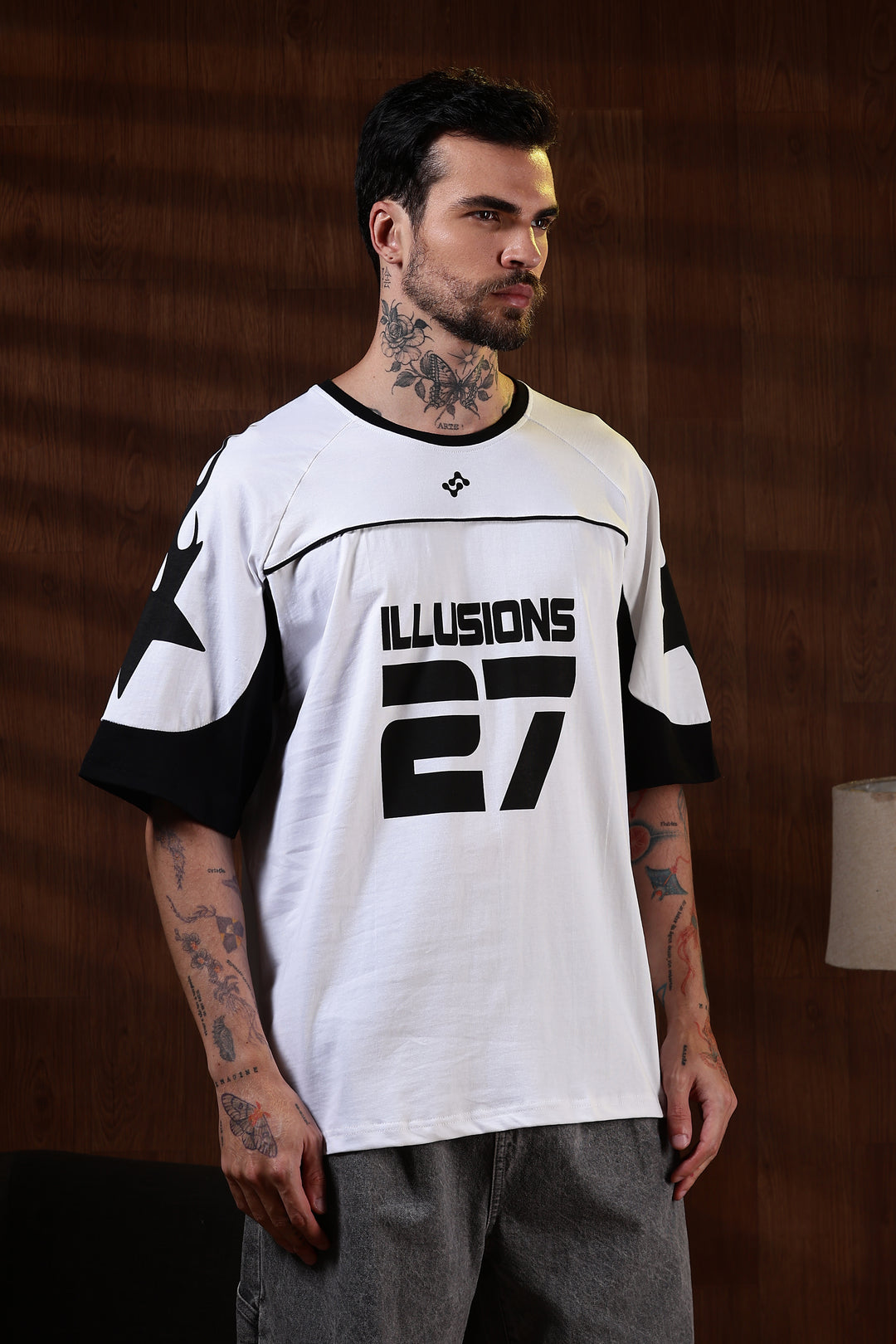 Illusions: Black & White Oversized T-Shirt