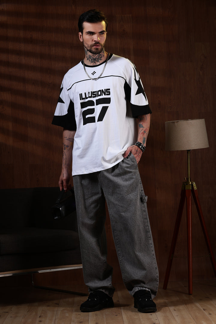 Illusions: Black & White Oversized T-Shirt