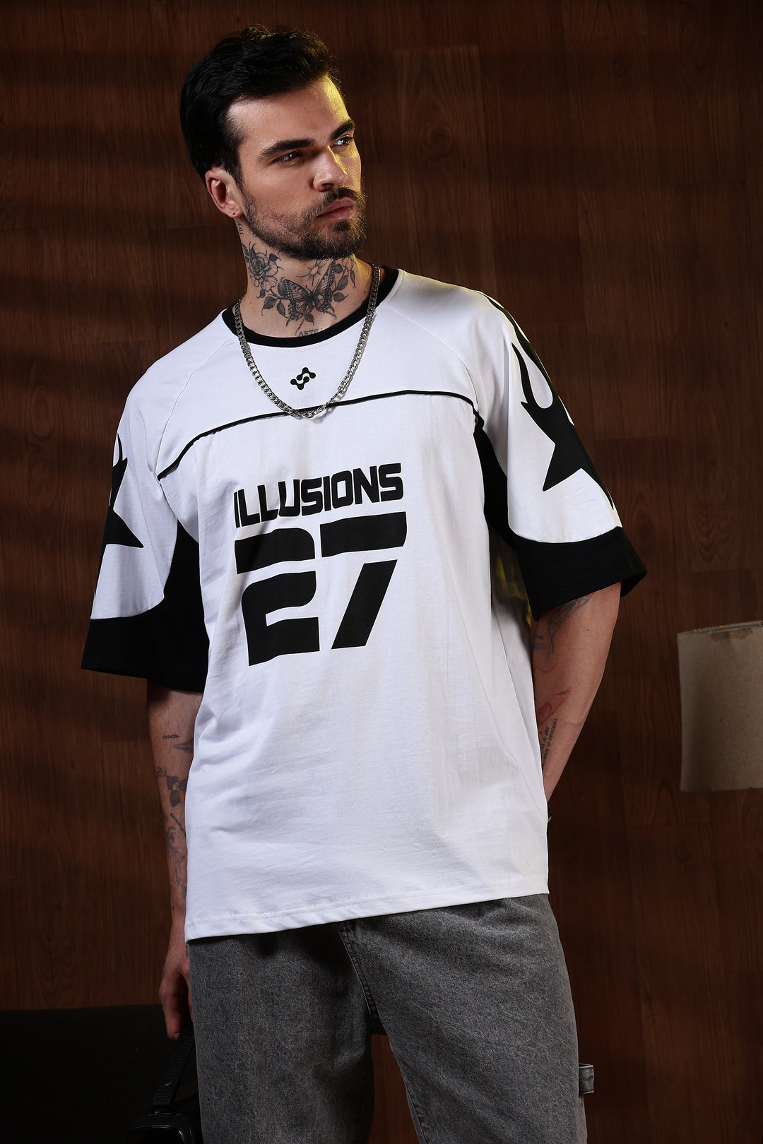 Illusions: Black & White Oversized T-Shirt