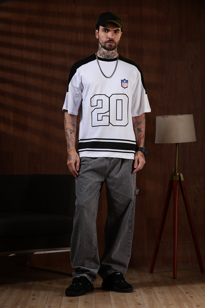 NFL: Black & White Oversized T-shirt