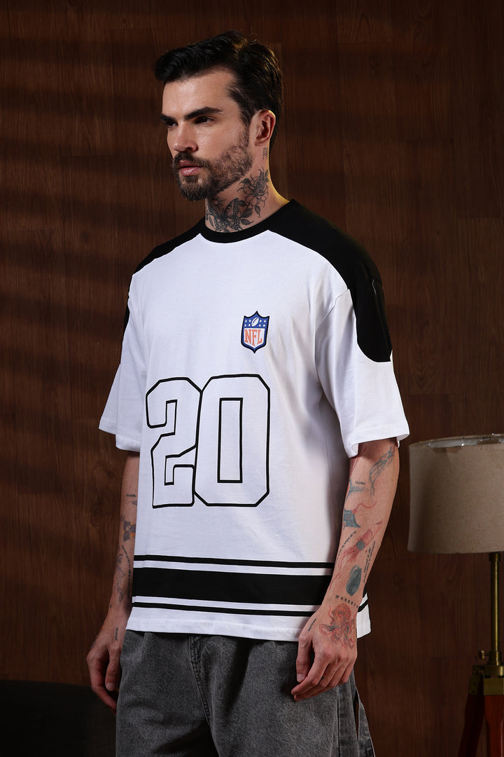 NFL: Black & White Oversized T-shirt