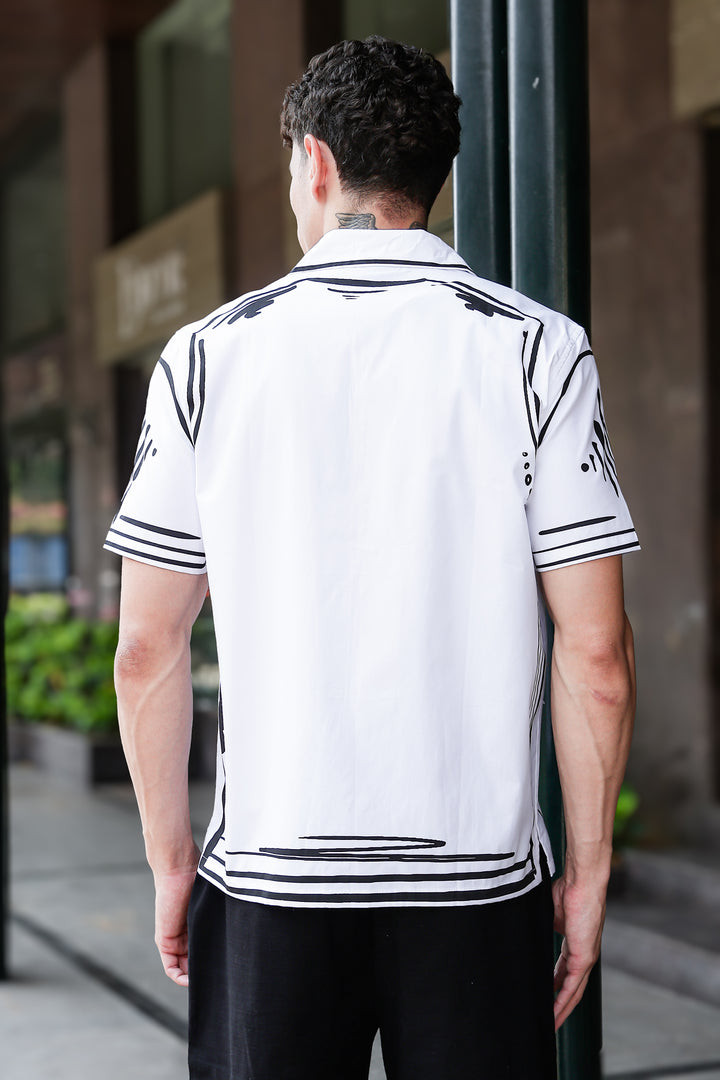 Outline : White Cuban Shirt