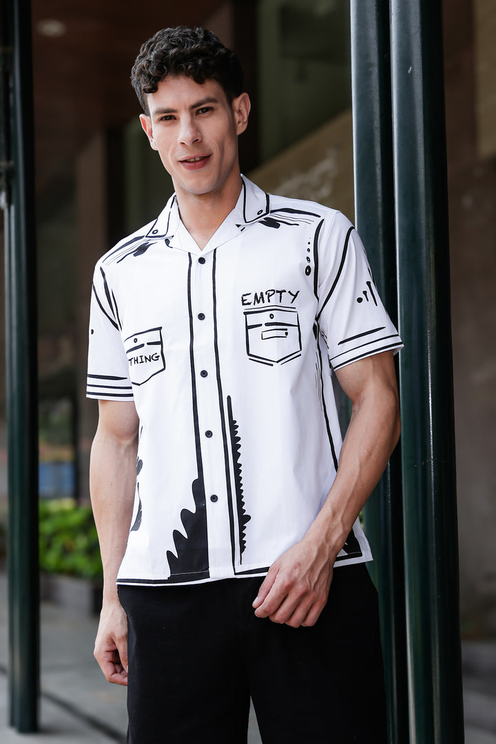 Outline : White Cuban Shirt