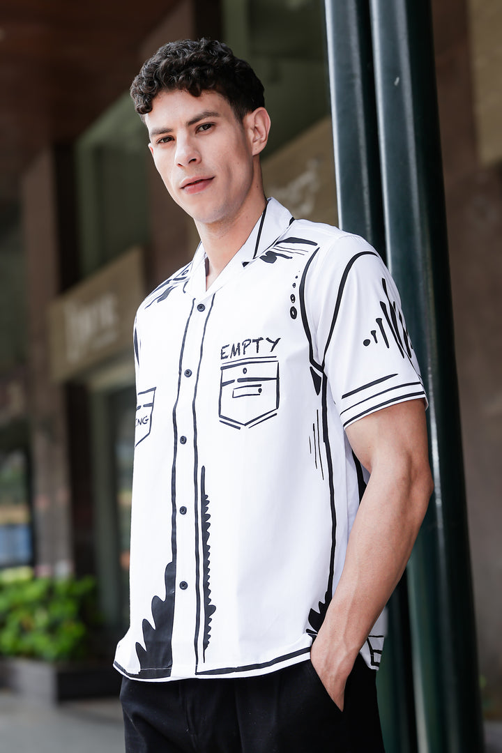 Outline : White Cuban Shirt