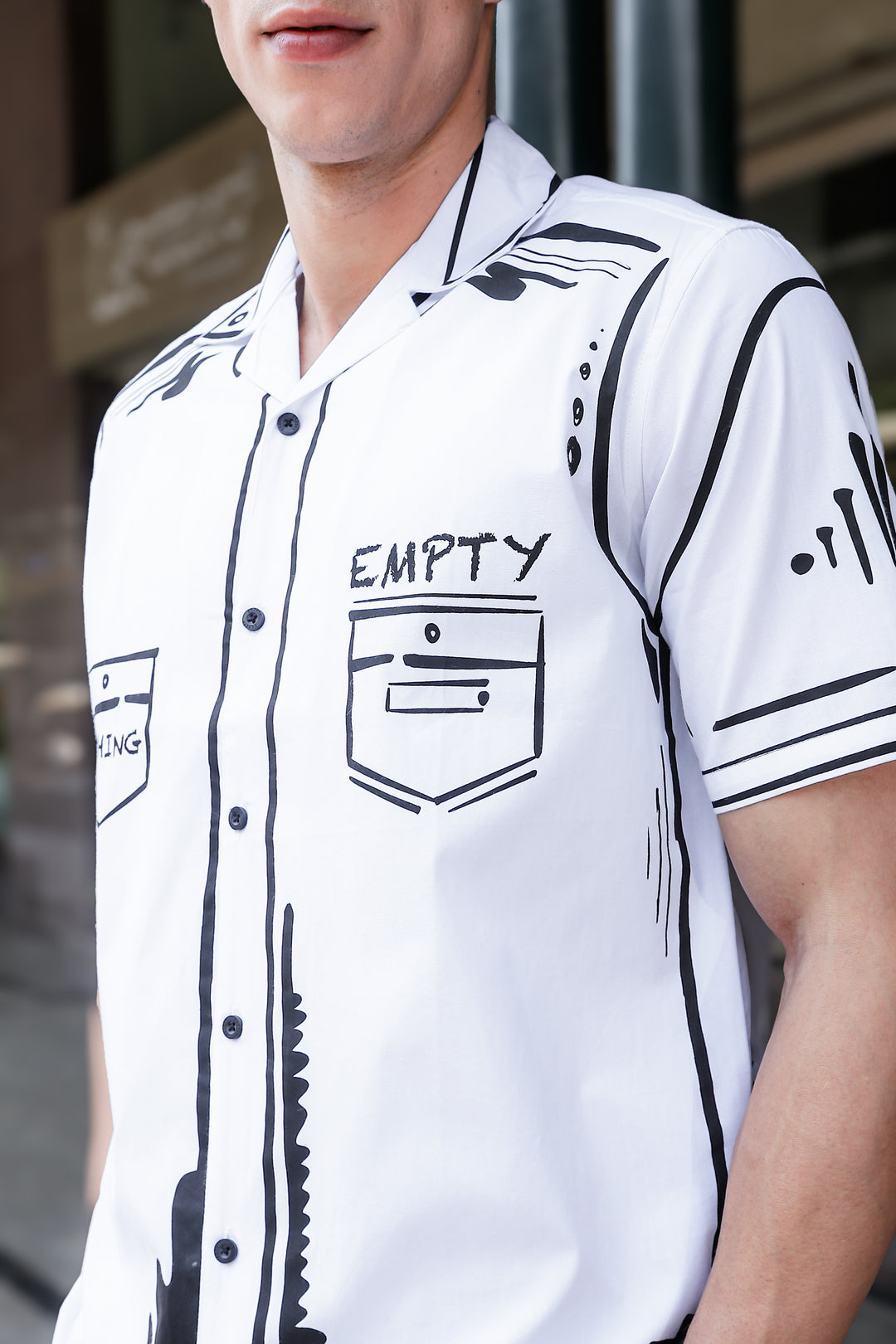 Outline : White Cuban Shirt