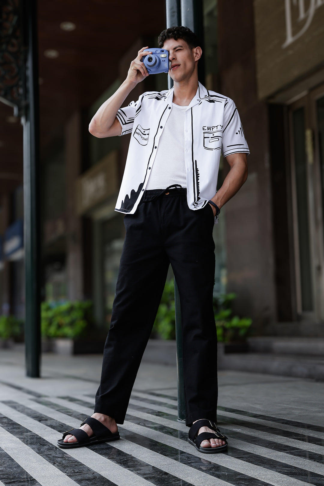 Outline : White Cuban Shirt