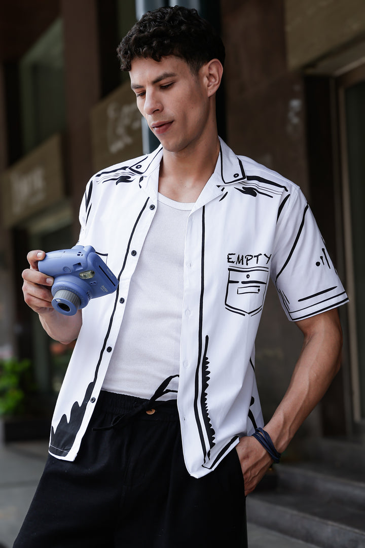 Outline : White Cuban Shirt