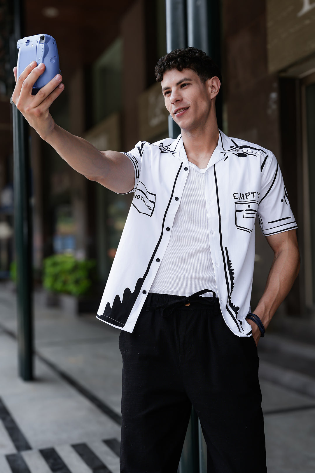 Outline : White Cuban Shirt