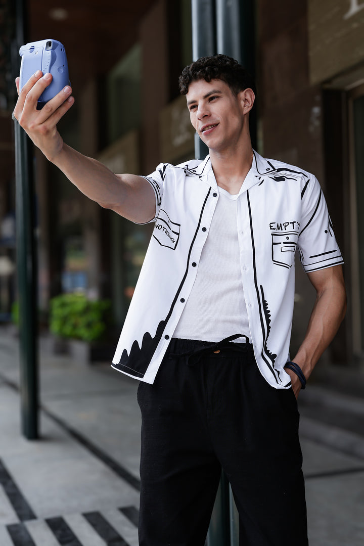 Outline : White Cuban Shirt