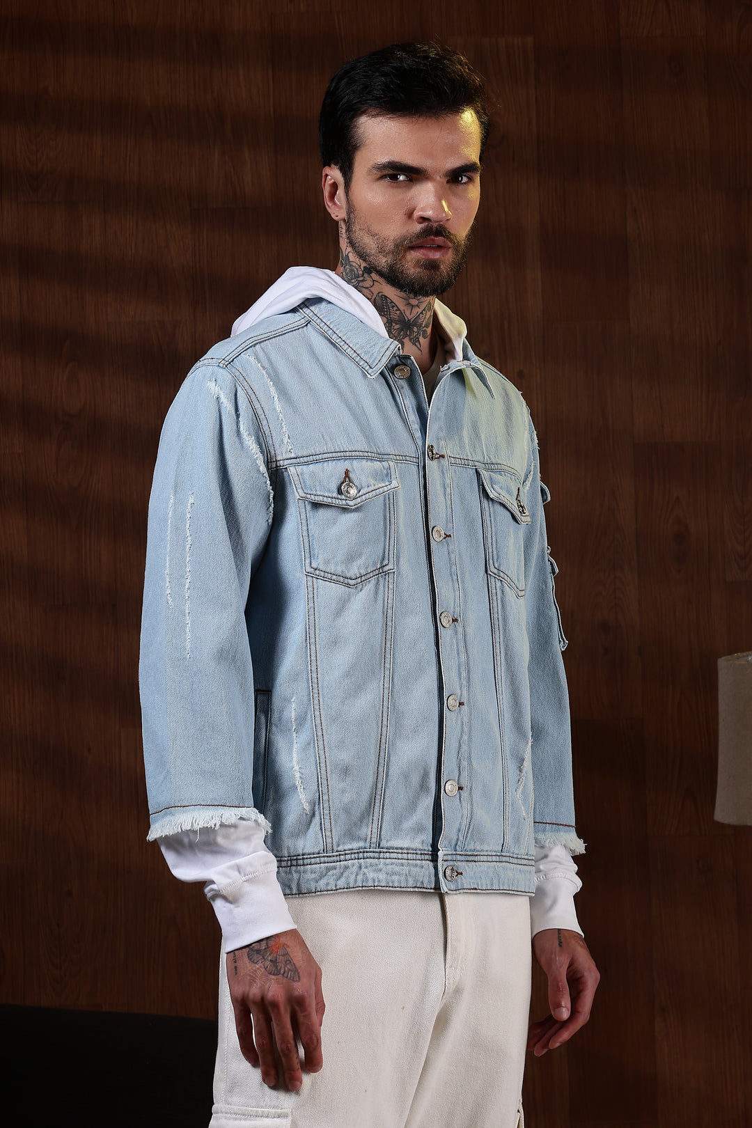 Hooded Denim Jacket