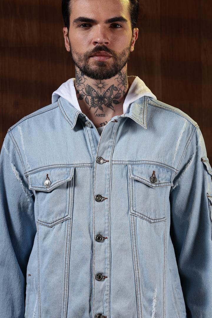 Hooded Denim Jacket