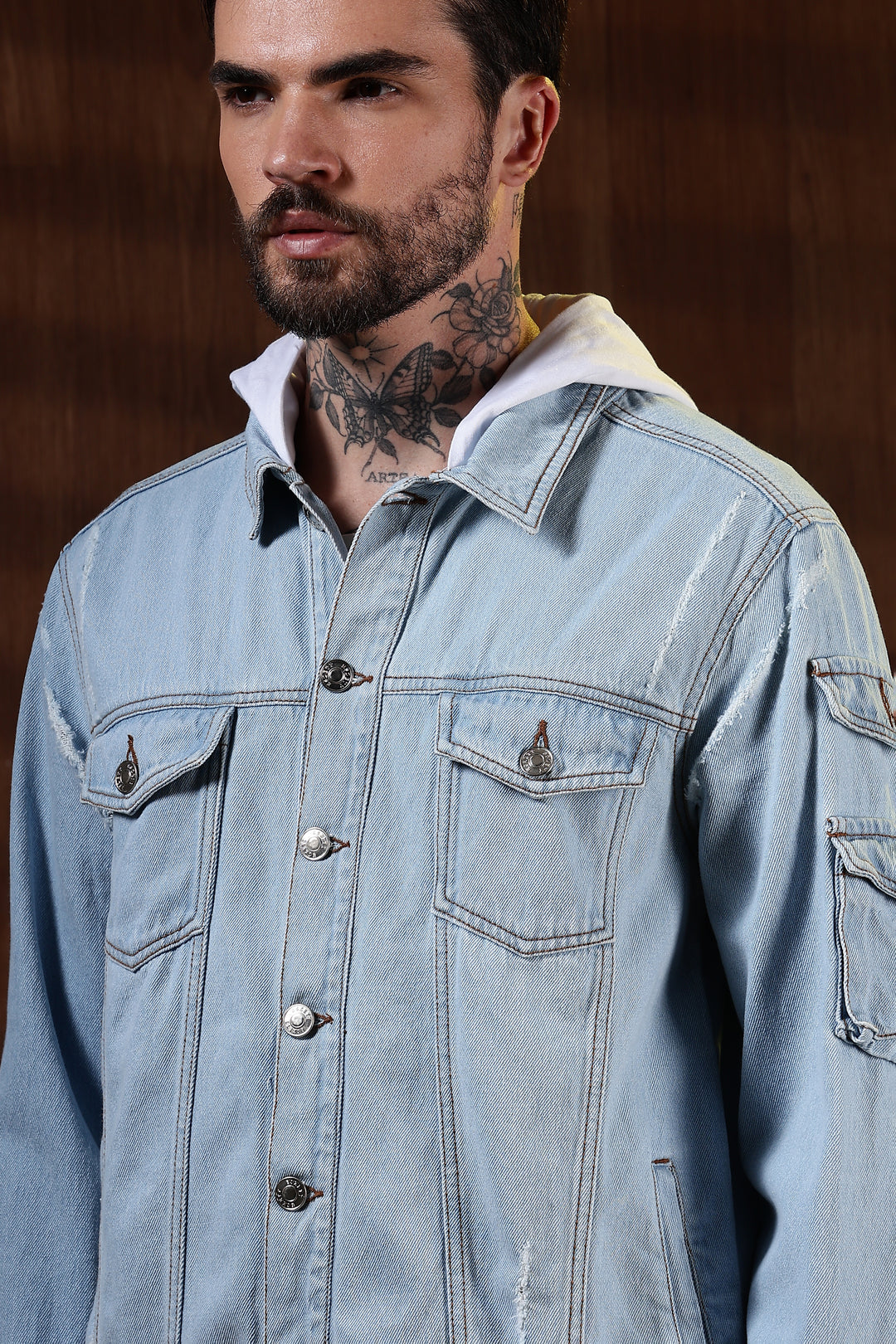 Hooded Denim Jacket