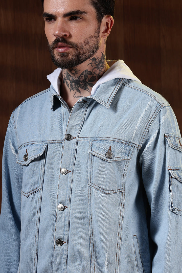 Hooded Denim Jacket