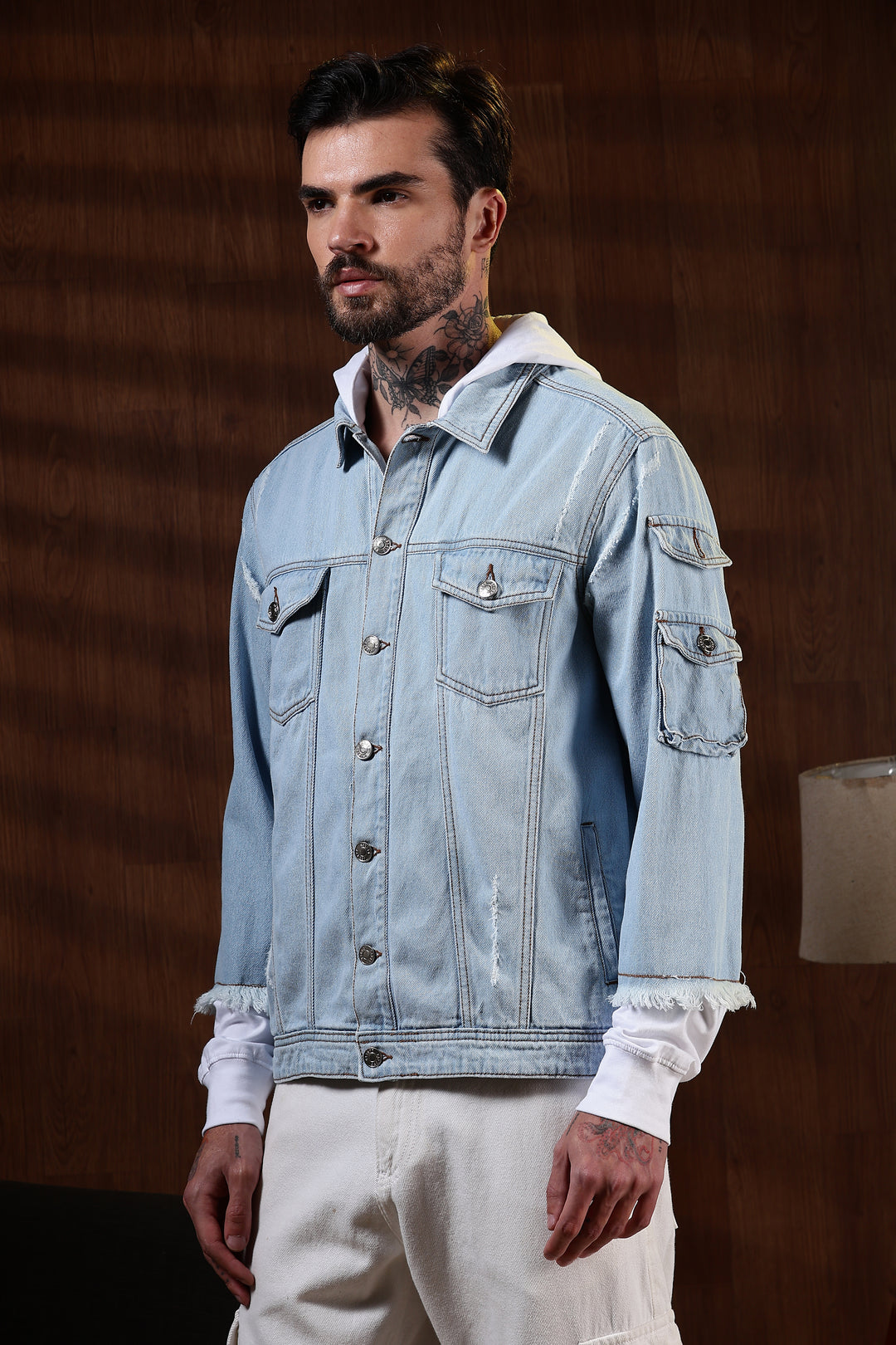 Hooded Denim Jacket