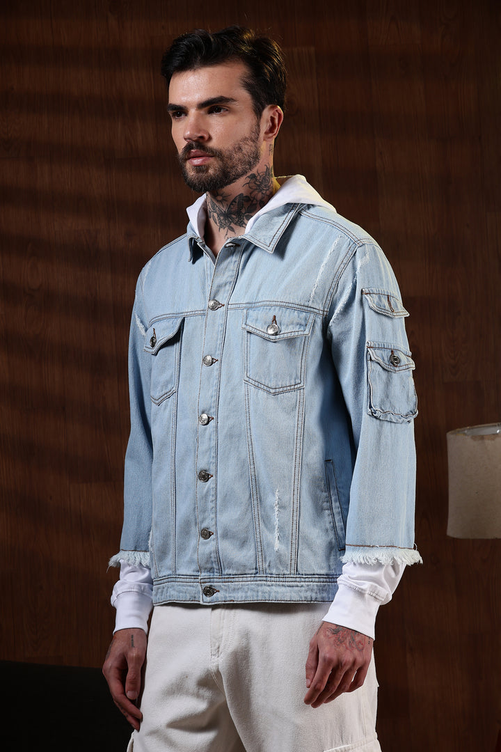 Hooded Denim Jacket