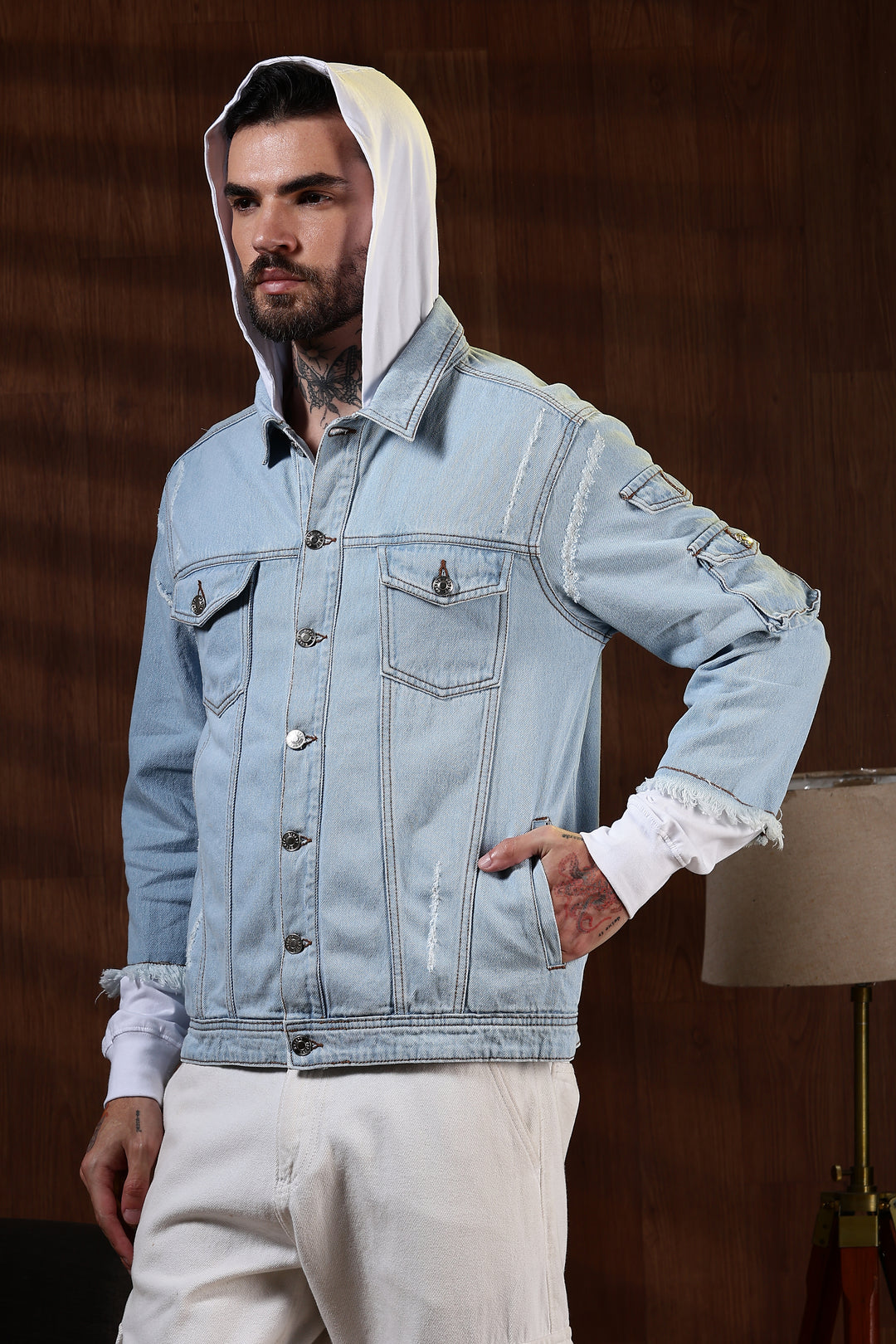 Hooded Denim Jacket